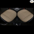 Car Seat Cushions Cover, 2pcs PU Leather Car Seat Covers Car Seat Protector Cover for Car Driver and Passenger Seat Bottom (Width 20.8×deep 21×Thick 0.35 inch)(Beige-B)