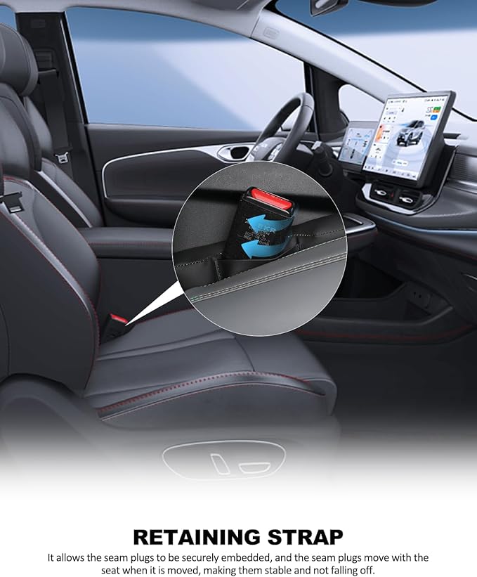 Nosxxus Car Seat Gap Filler Universal for Car SUV Truck Fit Organizer Fill The Gap Between Seat and Console Stop Things from Dropping 2Pcs