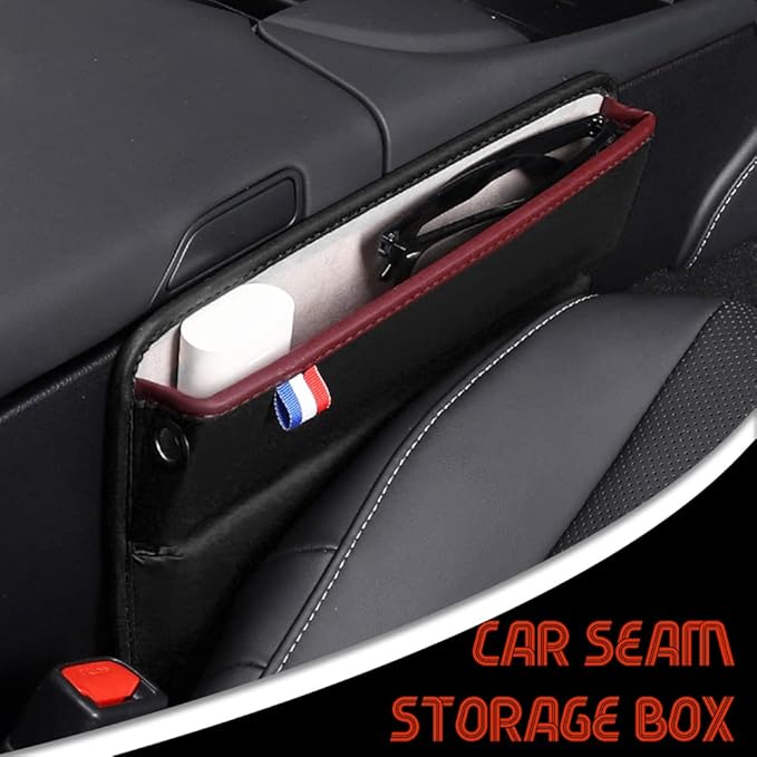 ASUBHA Car Seat Gap Filler Organizer, Car Seat Storage, Center Console Organizer with Card Slots, Automotive Interior Accessories in Between Cars Seat Catcher for Phone, Keys and Small Items