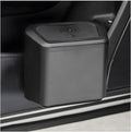 Car Trash Can with Lid, Plastic Mini Auto Hanging Dustbin with Garbage Bags, Trash Organizer with Lid Garbage Holder Container for Vehicle Office Home, Car Accessories (Black)