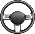 MEWANT Steering Wheel Wrap for Mazda MX-5 Miata 2006-2015 RX-8 2009-2011 CX-7 2007-2009 DIY Hand Sewing Black Artificial Leather