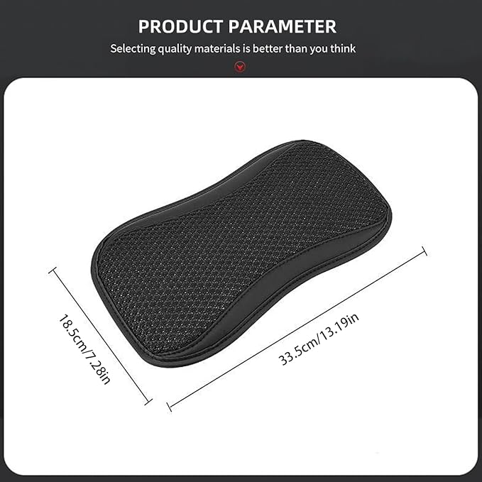 RAKSONIC Upgrade Car Console Armrest Pad,Car Armrest Cushion,Premium Material Car Armrest Cover,Universal Car Center Console Pillow,Car Accessories(Black1)