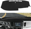Dash Cover Mat Custom Fit for Toyota Sienna 2015-2020, Dashboard Cover Pad Carpet Protector (Black) F151