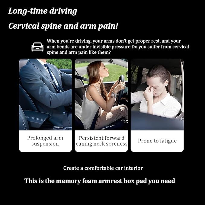 Car Center Console Cover, Memory Foam Vehicle Arm Rest Seat Box Cushion Pad, Scratch & Wear Resistant Automotive Middle Console Protector, Universal for SUV Automobile Truck (Beige)