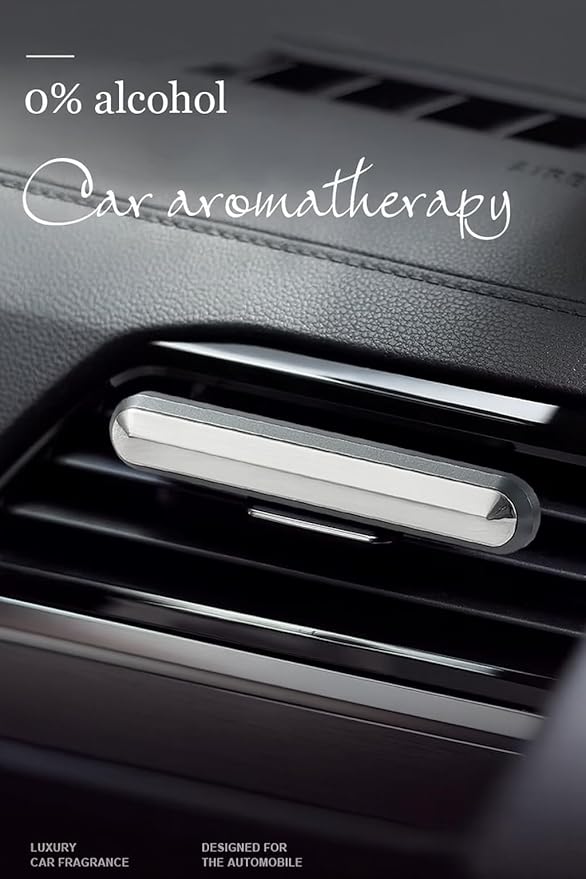 Opulux aroma diffuser Wood, metal, car vent clip,diffuser,Luxury car air freshener, tesla air freshener, natural essential oil car fragrance 1oz