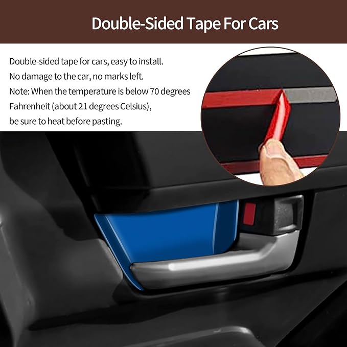 HAISASLLAY Car Inner Door Handle Bowl Cover Trim Compatible with Toyota New 4Runner 6th Gen. 2025 2026+, ABS Scratch Protector, Interior Accessories 4PCS, Blue