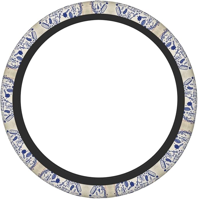 Neoprene Steering Wheel Cover Biology Drawings in Heart Car Steering Wheel Cover Universal Fit for Most Cars
