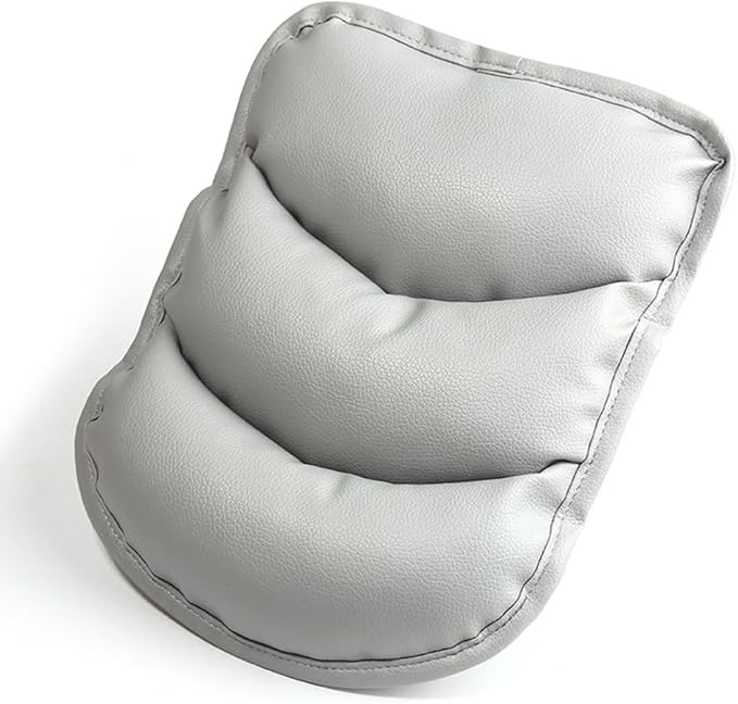 Soft PU Leather Car Armrest Pads Univeral Vehicle Auto Center Consoles Armrest Padding Protective Case Pillow Pad Cover Cushion Armrest Pillow (Gray)