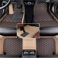 Car Floor Mats Automotive Floor Mats Vehicle Specific All Weather Protection Custom Compatible with Most of 98% Cars SUVs (Beige and Brown)