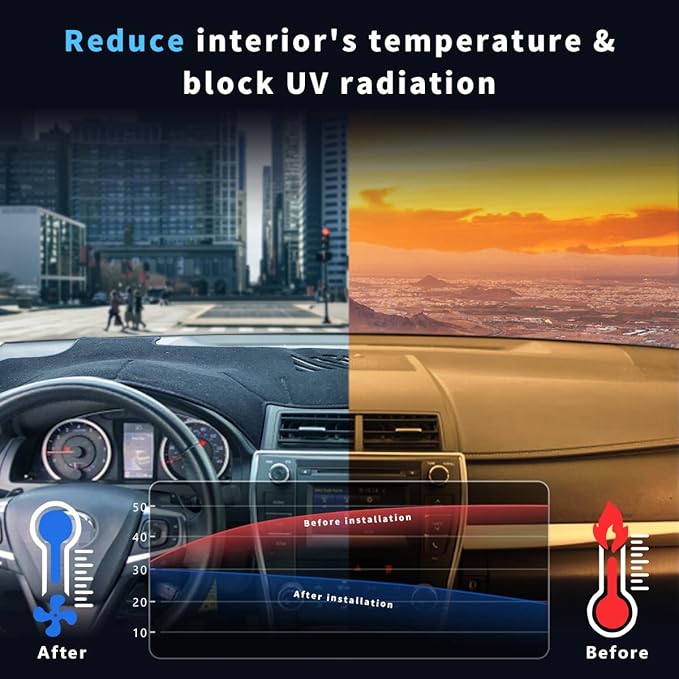 auovo Dashboard Cover Mat Compatible with Toyota Camry 2012-2017 Accessories Sunshade Protector Anti-Slip Dash Carpet Cover