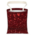 AXZOPDE Cute Car Trash Can, Hanging Canvas Car Back Seat Organizer and Storage Bag, Funny Car Trash Bag For Travelling, Outdoor Red Glittering Pattern