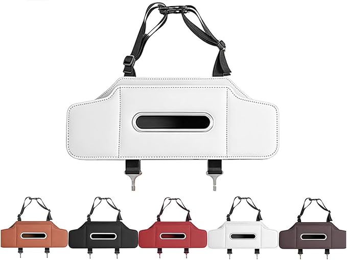 3-in-1 Car Backseat Organizer, Multifunctional Car Seat Back Storage Box, Car Organizers and Storage, For Hold Drinks, Handbag, Keep Your Ride Clean & Organized (Strap Installation, Beige)