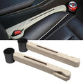 TATACLEA Car Accessories,Car Gap Plug,with Pocket Organizer and Removable Cupholder,Cup Holder for Car,3in1 Car Seat Gap,Prevent Small Items from Falling,Car Seat Gap Storage.(Beige)