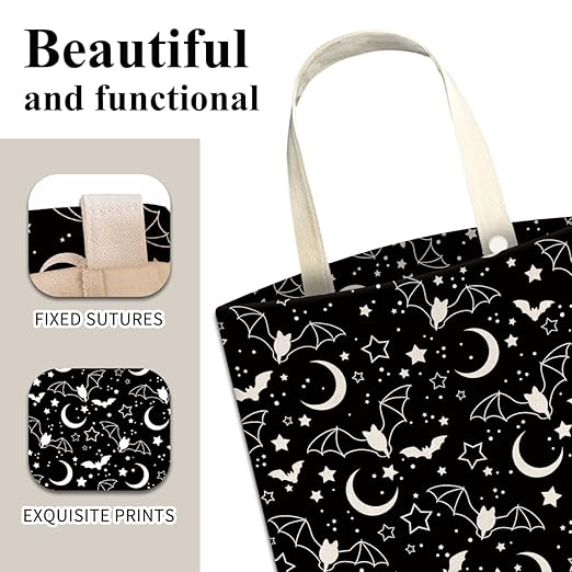 Car Trash Can, Cute Car Trash Bag, Hanging Car Organizer and Storage Bag, Trash Bin for Car Accessories, Vehicle, Travelling, Camping Cute Black White Bats