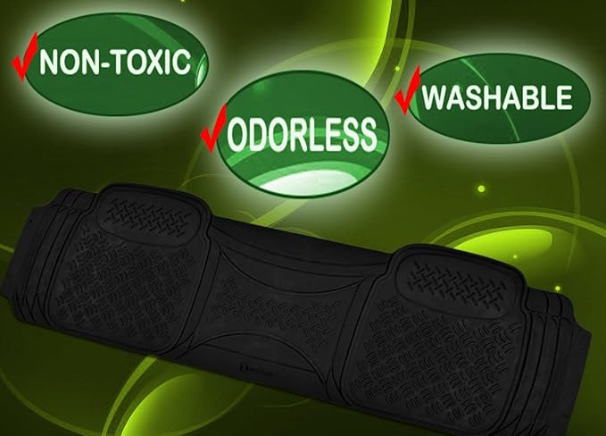 Zento Deals Car Floor Mat -Heavy Duty Weather Protection Mats (Black - 1pcs Car Diamond Floor Mat)