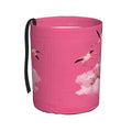 Aueimtia Pink Flamingo Car Trash Can – Collapsible & Waterproof Hanging Trash Bag, Pop-Up Garbage Bin for Cars, Trucks, Minivans, and Camping – Easy to Install & Clean