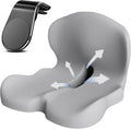 Back and Seat Cushion, Trucker Seat Cushions for Long Sitting, Car seat Cushion with Back Support, Seats Cushions for Lumbar Pain and Supporting The HIPS, Trucker Essentials (J)