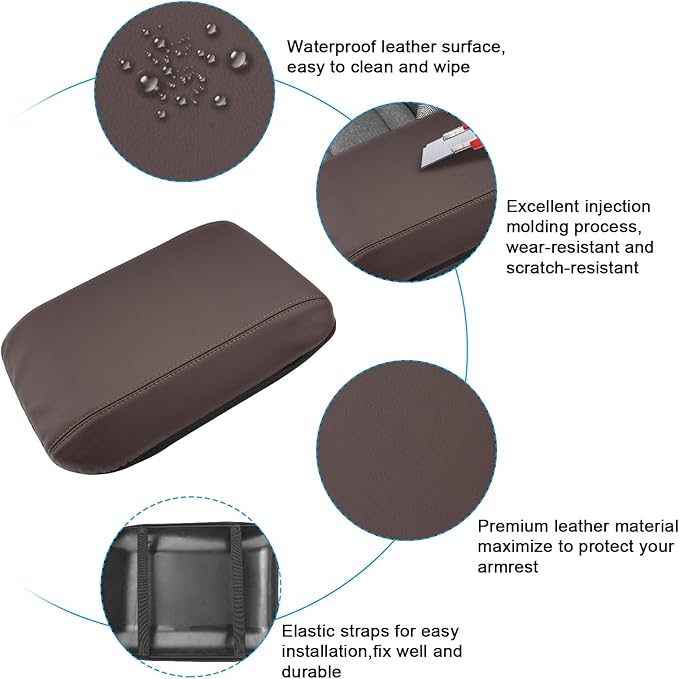 SXCY for 2024 2025 2026 Land Cruiser Armrest Cover for Toyota Land Cruiser 2025 2026 Center Console Cover 2024 2025 2026 Land Cruiser Center Console Cover for 2025 2026 Land Cruiser (Tan Line (Thin))