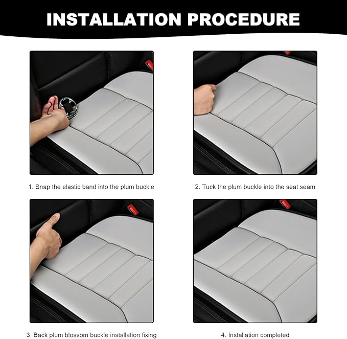 Car Seat Cushion, 1.2" Thick Comfort Memory Foam Auto Seat Pad with Non Slip Bottom, Breathable Driver Seats Pillow Pressure Relief Chair Cushion for Vehicle Office Home (Black)