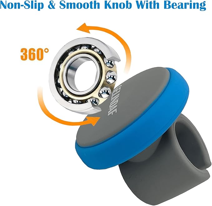 Universal Car Steering Wheel Knob Spinner - Silicone Non-Slip Suicide Knob with Bearing Durable Steering Wheel Spinner Ball for Car, SUV, Trucks, Tractors, Mowers and Boat Easy Installation