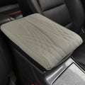 AIIONP Leather Car Armrest Box Pad, Universal Car Center Console Cover Pad, PU Leather Car Armrest Seat Box Cover Protector, Center Console Armrest Pad for SUV, Truck, Car (Grey, Angle Pattern)