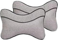 Car Headrests Cervical Neck Pillow Head Cushion Memory Foam Cotton Fit for Seat Waist Lumbar Support(Gray)