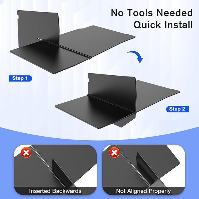 iGoevo Toyota Tacoma Glove Box Divider 2016–2023 — ABS Insert with Noise‑Free, Stable Silicone Pads