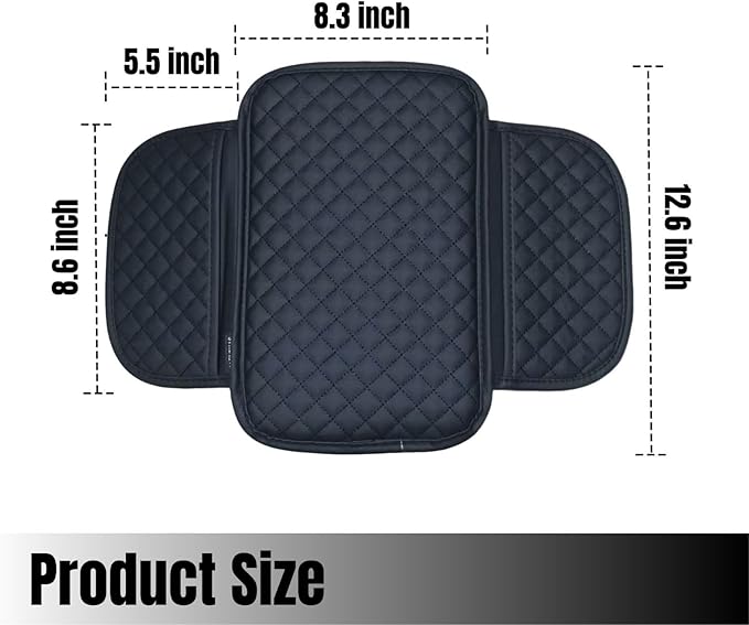 KAELTHAS Upgraded Leather Car Center Console Cushion Armrest Cover with 2 Storage Bags for Cars SUVs CUVs Interior Accessories Universal (Pink,Mid-Size)