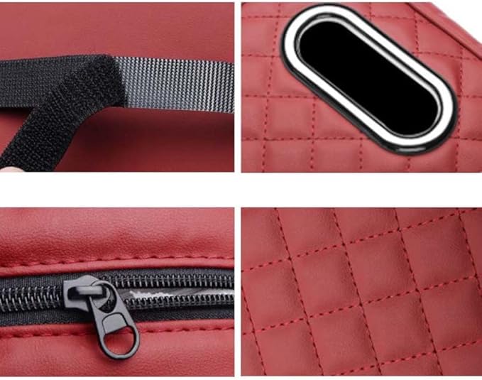 Car Armrest Pads for Hyundai Santa Fe Sport 2013 2014 2015 2016 2017 2018,Leather Center Console Covers Waterproof Anti-Slip Scratch Comfortable Automobile Protective Accessories,Grey