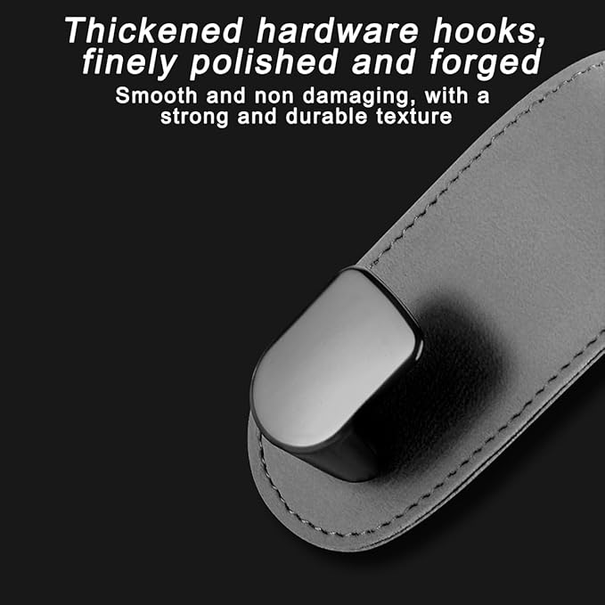 Mandark Car Co-Pilot Glovebox Hooks, Anti-Scratch Auto Co-Pilot Glove Box Hanger, Vehicle Interior Storage Organizer for Handbags Purses Coats, Universal for RV, SUV, Truck (Gray/Double Hooks)