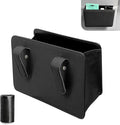 Car Trash Can, Multi-function Foldable Hanging Storage Bag with Back Clip, Open-top Waterproof Garbage Bag Container, Back Seat Organization Accessory for Car SUV Truck (Black)