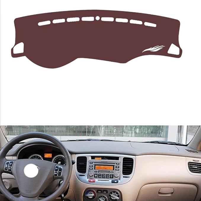 Leather Dashboard Cover Compatible with KIA Rio，Dash Cover, Non-Slip Dash Cover, Dash mat Dashboard Cover, Interior Dash Covers