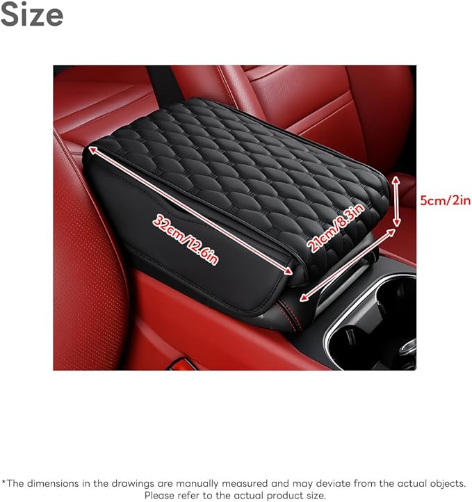 Civenhhd Car Armrest Pad, Universal Armrest Cushion Pad, Leather Armrest Box Pad