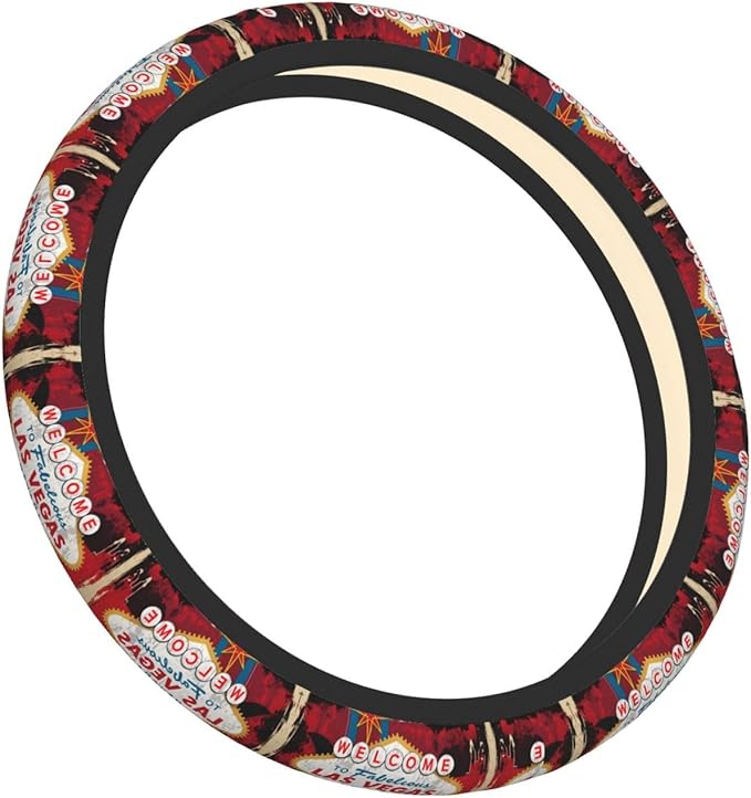 Neoprene Steering Wheel Cover Welcome to The Fabulous Las Vegas Car Steering Wheel Cover Universal Fit for Most Cars