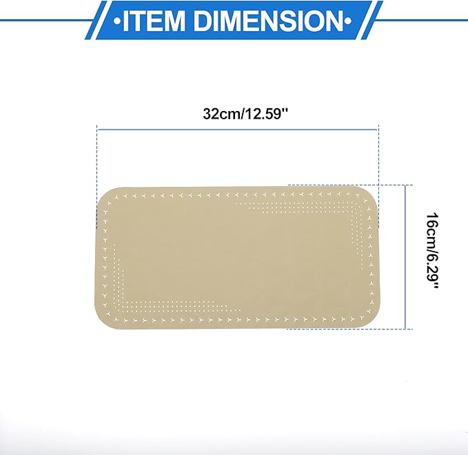 Car Center Console Cushion Pad 12.59"X6.29" Center Console Cover Armrest Seat Box Cover Faux Leather Beige