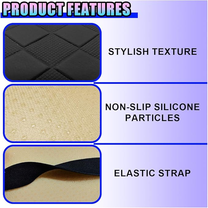 Leather Car Center Console Cover, Anti-Scratch Auto Middle Console Protective Cushion with 2 Storage Bags, Universal Waterproof Vehicle Armrest Pad Accessory for Sedan, SUV, Truck (Black)