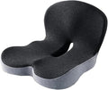Seat Cushion Memory Foam Pads Seat Cushion for Truck Driver,Office Chair Cushion Home Chair Ergonomic Back Support Memory Foam Chair Cushion for Long Sitting Office Worker (Dark Grey)