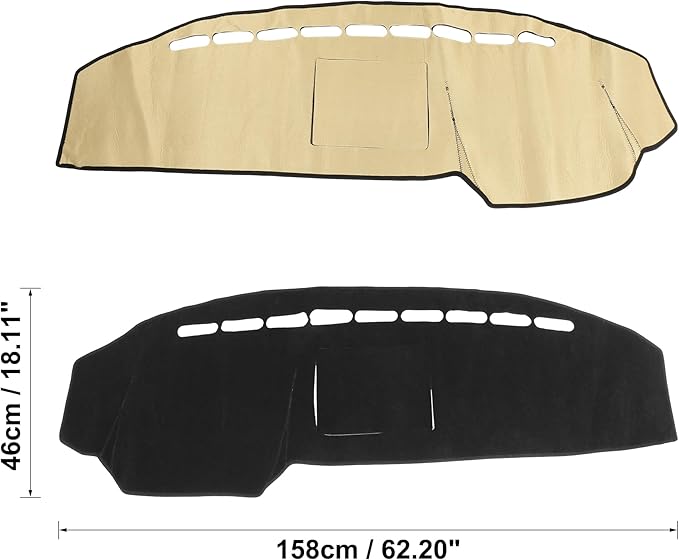 X AUTOHAUX Car Dashboard Cover Non-Slip Mat Carpet Replacement Polyester for Ford F-150 2009-2014