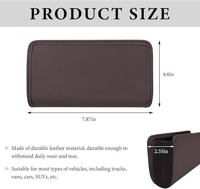 Car Trash Can, Foldable Small Hanging Trash Bin Waterproof Car Door Organizer, Multi-Function Leather Garbage Bag Mini Storage Can for Vehicle Back Seat & Side Door (Brown)