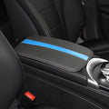 Car Armrest Seat Box Mat, PU Leather Center Console Cover, Universal Waterproof Car Interior Accessories, Arm Rest Box Protector Cushion Pad for Most Vehicle (Blue)