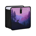 Car Trash Can Organizer Bin with Adjustable Strap for Back Front Seat Console Waterproof Leakproof Collapsible Portable 11 Inch Purple Stag Mountains and Forest