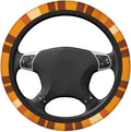 Steering Wheel Cover Polyester Thick Non-Slip Car Steering Wheel Cover Protector Universal 15 Inch, Yellow Buffalo Plaid,Check