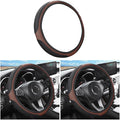 LoyaForba Car Steering Wheel Cover, Universal 14.5-15 Inch, Soft Anti-Slip Neoprene Protector for Steering Wheel, Breathable Odorless and Elastic Stretch, Car Accessory for SUV, Van, Truck (Brown)