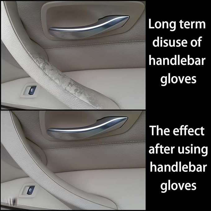2PCS Car Grab Handle Cover, Soft Velvet Vehicle Door Pull Handle Protector, Anti-Scratch Automotive Interior Grip Gloves Decoration Accessories, Universal for SUV, Sedan, Truck (Beige)