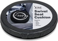 HealthSmart 360 Degree Swivel Seat Cushion, Chair Assist for Elderly, Swivel Seat Cushion for Car, Twisting Disc, Black Leather, 15 Inches in Diameter