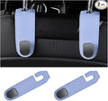 2PCS Car Headrest Hook, Leather Automotive Back Seat Hanger Holder Hooks Storage Organizer for Purse Drink Grocery Bag Coat Handbag, Vehicle Organization Accessories, Universal Fit（Gray）