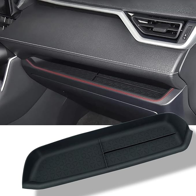 CUCHIYUN for 2023 RAV4 Passenger Storage Organizer Mat Glove Box Storage Organizer Tray Compatible with Toyota RAV4 2023 2022 2021 2020 2019 Accessories