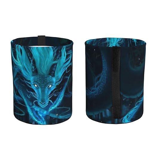 Blue Dragon Car Trash Can Leak Proof Hanging Waterproof Garbage Can Multipurpose Trash Bin for Car SUV Front Seat Headrest Collapsible and Portable Storage Pocket