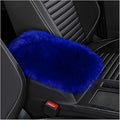 Car Center Console Cover Pad, Fluffy Middle Console Pad Armrest Seat Box Cover, Universal Furry Arm Rest Decoration Protector for Car Truck SUV, Interior Car Accessories (Royal Blue)