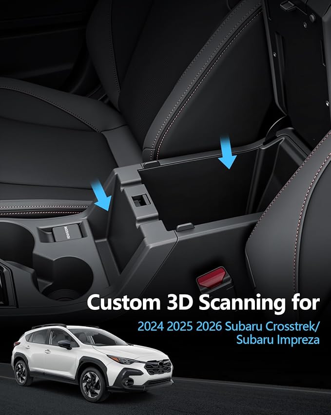 SKTU 2PCS for 2024 2025 2026 Subaru Crosstrek/Subaru Impreza Center Console Organizer 2024-2026 Crosstrek Central Console Hanging Storage Box 2024 2025 2026 Crosstrek Accessories ABS Console Tray